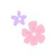 Sluitzegel Bloemetjes roze & paars