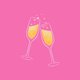 Sluitzegel Champagneglazen Roze