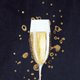 Uitnodiging - bubbels champagne
