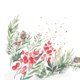 Sluitzegel watercolor takjes kerst