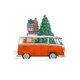 Kerstzegel busje rood