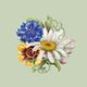 sluitzegel met diverse bloemen