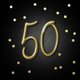 Gouden 50 en Confetti Zwart