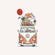 Sluitzegel vw busje oranje