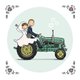 Sluitzegel tractor met hartjes