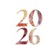 Kerst - dipdye rood goud jaartal