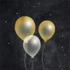 Donker met ballonnen