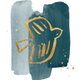 Kerst - duif watercolor spetters goud