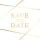 Geo lijnen goud - Save the Date