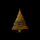 Gouden kerstboom en kerstballen