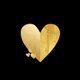 Gouden hart met hartjes