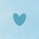 Hart waterverf blauw