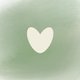 Creme hart groen