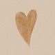 Geboorte - hartje watercolor beige