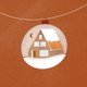 Huis kerstbal roest