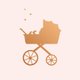 Sluitzegel kinderwagen koperlook