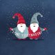 kerstkabouter - donkerblauw