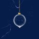Kerst - glazen kerstbal d.blauw