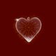 Kerst - kerstbal hart donkerrood