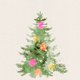 Kerst - kerstoom watercolour gekleurd