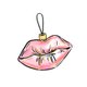 Kerst - kitsch kerstbal lippen