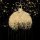 Kerstbal goud sterrenstof