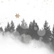 Winters bos kerstbal koper