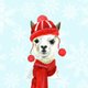 Kerst lama muts