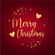 Sluitzegel rood goudlook hartjes Merry Christmas