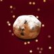 Kerst - oliebol sterretjes goud
