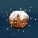 Kerst - oliebol sterretjes goud blauw