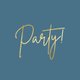 Party goud op blauw