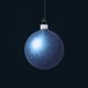 Sluitzegel kerstbal blauw