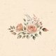 Waterverf bloemen beige