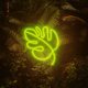 Neon monstera blad