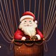 Kerstman in luchtballon