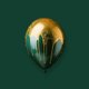 Sluitzegel ballon donkergroen goud