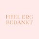 Communie bedankt roze