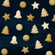 Kerst confetti blauw