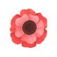 Sluitzegel bloem rood