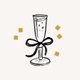 Sluitzegel champagne doodle confetti