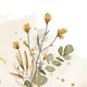 Sluitzegel eucalyptus gele bloemen waterverf