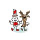 Sluitzegem met hert en kerstman