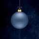 Sluitzegel kerstbal blauw goud