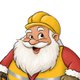 Sluitzegel kerstman bouwvakker 2