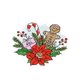 Sluitzegel kerststuk met kerstpop