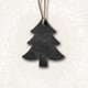 Sluitzegel label kerstboom zwart beige