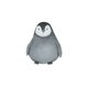 Sluitzegel pinguin baby grijs