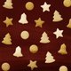 Kerst confetti rood