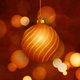 Kerstbal bokeh rood